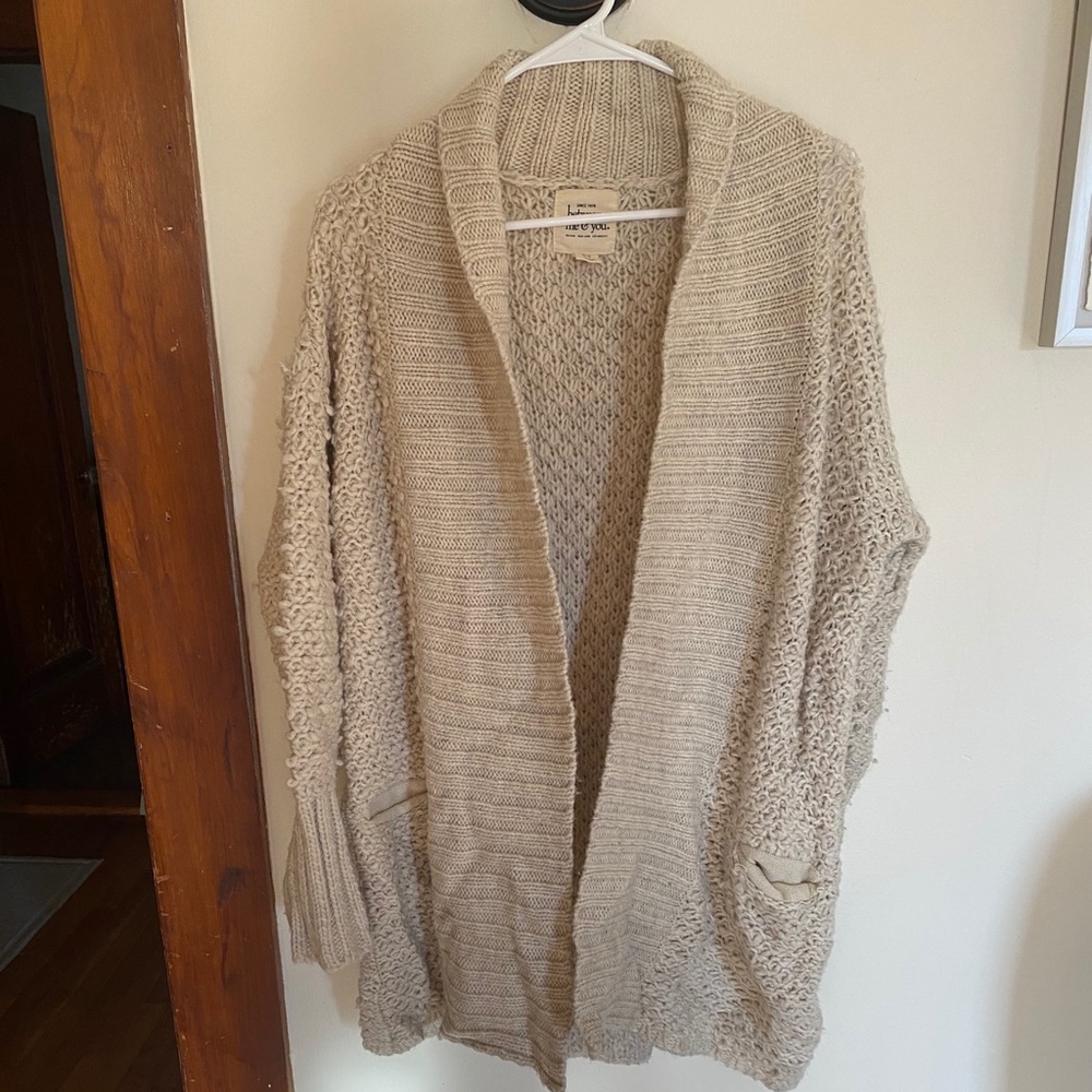 Open front, knit cardigan